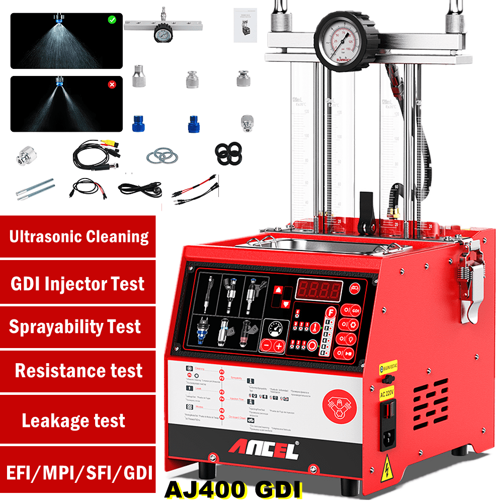 Ancel AJ400 GDI EFI TSI Fuel Injector Tester Cleaner Ultrasonic
