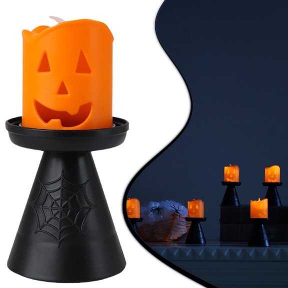 CoreLiving Flameless Pumpkin Candles LED Pumpkin Light for Halloween Decorations Indoor Home Table Centerpieces Mantle Halloween Decor Candle