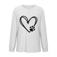 thumbnail image 4 of ICHUANYI Women's Sweatshirts Heart Print Crew Neck Shirts Pullover Long Sleeve Casual Tops, 4 of 4
