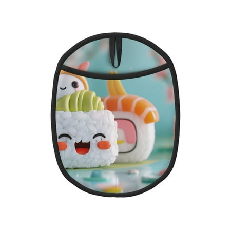 

Tebeau Kawaii Sushi Characters Delight Print Silicone Pot Holders Multi-Purpose Hot Pads for Kitchen Trivets Potholders Oven Mitts for Baking Cooking Hot Dishes Pans Heat Resistant