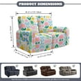 thumbnail image 3 of Jiueut Daisy Flower Heart Print Recliner Loveseat Slipcover, Dustproof Recliner Chair Covers Stretchable 2 Seat Recliner Slipcover with Stretch Bottom for Pet and Kid, 3 of 7