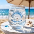 thumbnail image 5 of Artisanal Blue Ringed Octopus Glassware, 2D Octopuses Stemless Wine Glasses, Handcrafted Marine Animal Bar Glass, Coastal Home Decor Gift for Ocean Lovers, 5 of 6