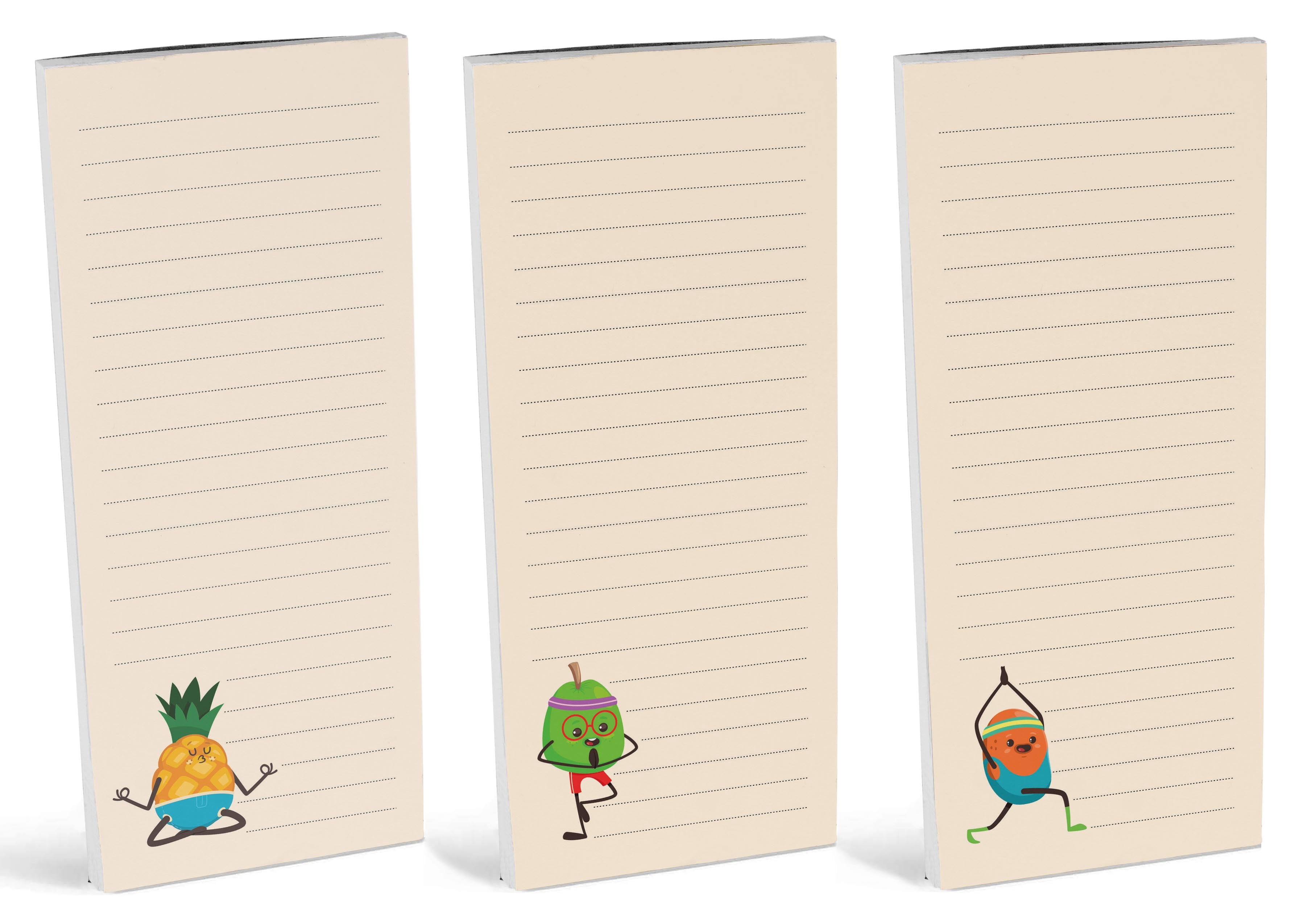 Inkdotpot Pack of 3 Magnetic Fridge To-Do List Notepads- Magnetic Memo Pads For Refrigerator-(50 Sheets Each)-KB