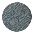 thumbnail image 4 of Simpli Home Bayley 20 inch Wide Round Pouf in Aegean Blue and Natural Braided Cotton, 4 of 5