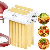 GVODE 3-in-1 Pasta Attachment for KitchenAid Stand Mixer with Roller, Spaghetti and Fettuccine Cutters