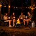 thumbnail image 1 of VEVOR Foyer au Propane de 19 Pouces, Foyer au Gaz Portable de 53 000 BTU, avec Grille de Cuisson et Roches de Lave, Flamme Réglable, Pattes Pliantes, Bol à Feu Extérieur Sans Fumée, Noir, 1 of 9