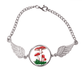 thumbnail image 1 of Rojo delicioso hongo venenoso ilustrar Pulsera pulsera pulsera alas de ángel pulsera, 1 of 3