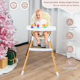 thumbnail image 4 of Infans 4-in-1 Infant Feeding Chair Convertible High Baby Chair w/Adjustable Tray Beige, 4 of 7