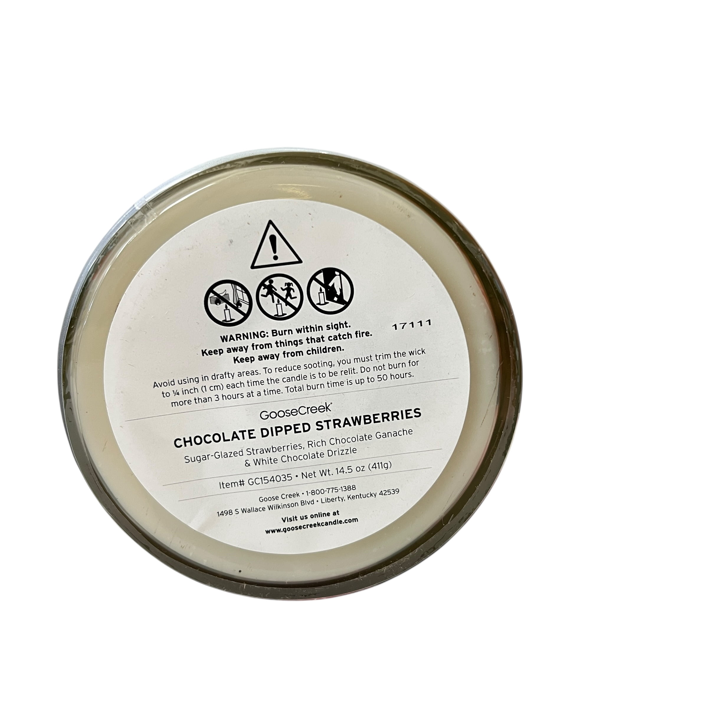 Goose Creek Chocolate Dipped Strawberries Scented 3 Wick Candle 14.5 oz