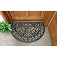 thumbnail image 3 of RugSmith Nickel Moulded Vines Half-round Rubber Doormat, 24"x36", 3 of 5