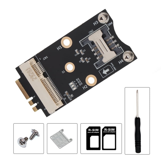 M.2 A/e Clé pour Mini Adaptateur de Module Pci-e Adaptateur Pci-e avec Carte Sim Slot Mini Adaptateur de Module Pci-e Carte d'Extension M.2 pour Mini Adaptateur PCIE A/e Clé 3G 4G Module WIFI avec Carte Sim