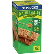 Nature Valley Crunchy Oats 'n Honey Granola Bars, 60 Bars, 44.7 OZ (30 Pouches)