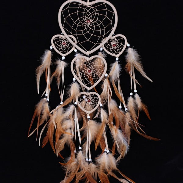 Kids Dream Catcher Heart Feather Bead Ornament Wall Hanging Decor Walmart Com