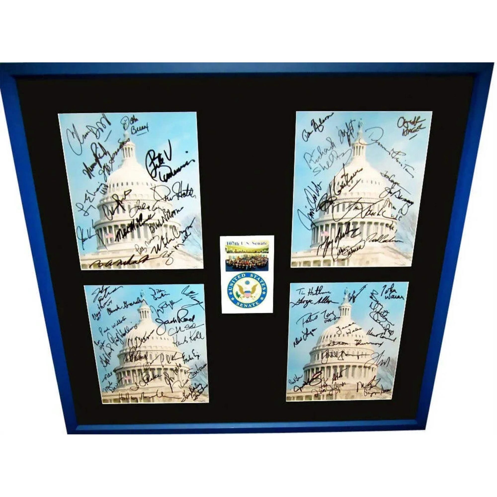 107th US Senate autographed 8x10 photos framed Hillary Clinton Ted Kennedy John McCain JSA