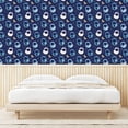 thumbnail image 3 of Ambesonne Dream Peel & Stick Wallpaper for Home, Sleeping Cats Moon Stars Art, 13"x36", Navy Blue and Pastel Brown, 3 of 5