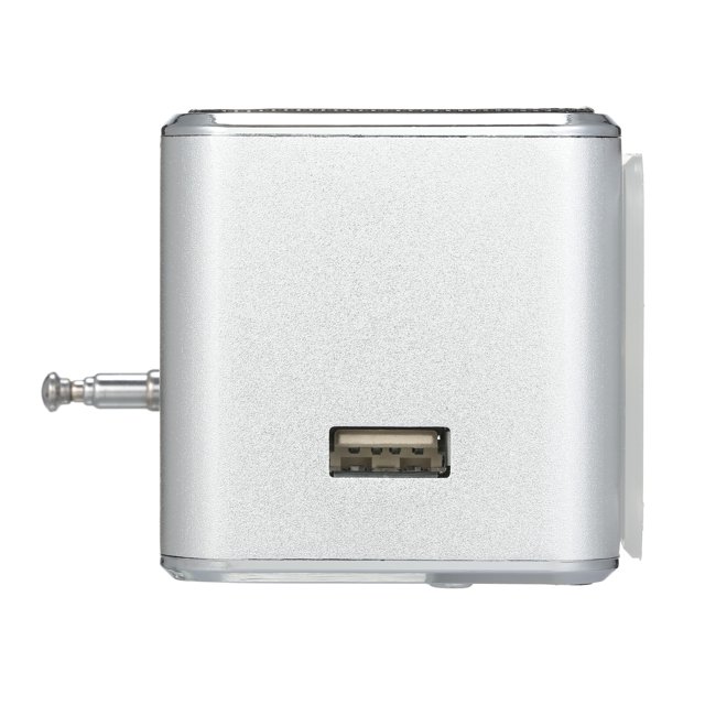Mini altavoz con cable de 3,5 mm Reproductor de MP3 portátil Radio FM Música