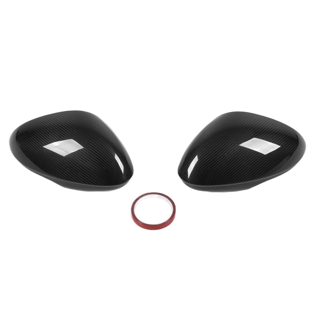 Rearview Mirror Cover, Dry Carbon Fiber Clear Texture Fading Prevention Wing Mirror For Car
