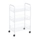 thumbnail image 1 of Organizador de estanterías Rubbermaid de 3 niveles con ruedas de metal blanco, 1 of 7