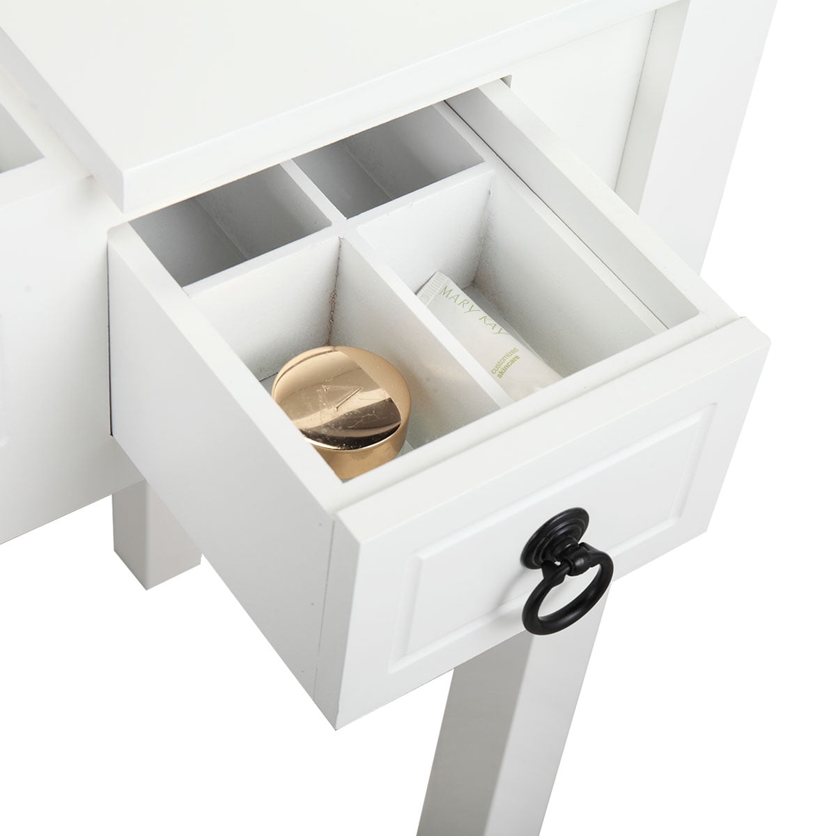 Resenkos Makeup Vanity with Flip Top Mirror, Small Computer Desk Home Office Desk for Writing Study Bedroom, White Resenkos Makeup Vanity with Flip Top Mirror, Small Computer Desk Home Office Desk for Writing Study Bedroom, White