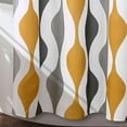 thumbnail image 4 of Mid Century Geo Shower Curtain, 72" x 72", Gold & Gray, 4 of 5