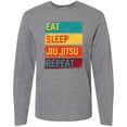 thumbnail image 3 of Inktastic Eat Sleep Jiu Jitsu Repeat Long Sleeve T-Shirt, 3 of 5