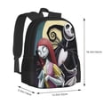 thumbnail image 2 of Jack And Sally Night-Mare Before Christmas Backpack,3d Print Laptop Backpack Lightweight Casual Daypack Bookbag Multi-Function Travel Backpack, 2 of 5