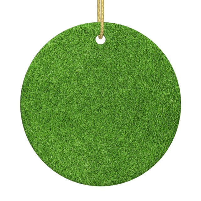 Hermoso adorno colgante navideño de césped verde para árbol de Navidad - Decoraciones colgantes de cerámica para fiestas - Ideas para regalar adornos navideños
