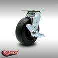 thumbnail image 2 of 6 Inch Stainless Steel Polyolefin Swivel Caster with Roller Bearing and Brake, 2 of 2