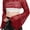 Red, variant on Women’s Cropped Knit Shrug Top Lightweight Bell Sleeve Summer Cover-Up, Soft Breathable Cropped Cardigan Shrug for Casual & Beach, Cropped Shrug Women