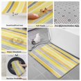 thumbnail image 6 of Yellow Nordic Style Stripes Bath Mat 3 Piece Bathroom Rug Set, Yellow Gray Texture Non Slip Bath Rug Contour Mat and Toilet Lid Cover, Absorbent Shower Mats Soft Bath Rugs and Mats Sets, 6 of 8