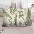 thumbnail image 4 of Throw Pillow Covers Green Leaf Floral in Vintage Style Leaves and Herbs Botanical Boxwood Seeded Eucalyptus Fern Maidenhair Pillow Case 12x20 Inches, 4 of 6