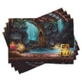 thumbnail image 1 of Ambesonne Fantasy Place Mats Set of 4, Cartoon Cave Treasure, Standard Size, Multicolor, 1 of 6