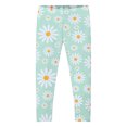 thumbnail image 2 of WIBACKER Cute Leggings for Toddler Little Girls 1-8T Kids Daisy Print Full Length Tight Pants, 2 of 8