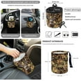 thumbnail image 4 of Jeiento Deer 12 PCS Front Car Seat Cover Set with Steering Wheel Cover Seat Belt Strap Pad Armrest Pad Coasters Trash Bag Air Vent Pocket Rear View Mirror Cover Keychain Hunting Tree Camo Forest, 4 of 7