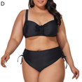 thumbnail image 1 of ENJOYW 2Pcs/Set Women Bikini Floral Print Adjustable Plus Size Spaghetti Straps High Waist Split Swimsuit for VacationPolyester, 1 of 7