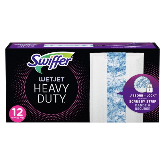 Swiffer WetJet Heavy Duty Mopping Pads, 12 Count