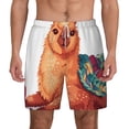thumbnail image 2 of Picia Cozy Knitting Llama pattern Mens Swim Trunks with Compression Liner Stretch Beach Shorts Quick Dry with Zipper Pockets No-Chafing Board Shorts-XX-Large, 2 of 9