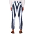 thumbnail image 3 of INSPIRE CHIC Stripe Business Pants for Men's Slim Fit Tapered Dress Pants, 3 of 4