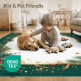 thumbnail image 4 of ODIKA Fuzzy Festive Fluffy Border Alfombra Para Sala Shaggy Furry Whote Non-Slip Chair-Friendly for Home Office, Gaming Room, Under Desk, 4 of 7