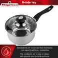 thumbnail image 5 of MAGEFESA Monterrey Cookware Set, 12 pieces, made of stainless steel with handles made of heat-resistant bakelite, 6 resistant glass lids with stainless steel rings and steam vents, easy cleaning, 5 of 6