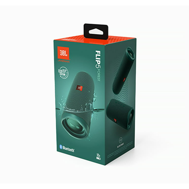 JBL Flip 5 ECO Green Portable Bluetooth Speaker w/divvi! Case