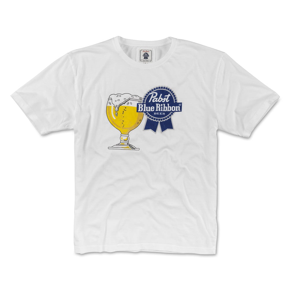 L@@K Pabst Blue Ribbon Milwaukee Beer White T shirt Size XL BRAND NEW 