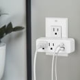 thumbnail image 5 of Maxxima 2 Outlet Grounded Wall Plug Adapter, USB Type-C / A Charging Ports 3.1A, Outlet Extender Wall Tap (2 Pack), 5 of 8
