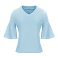 thumbnail image 4 of Birdeem Blouses à Manches Courtes Col en V Mode Décontractée pour Femmes, 4 of 9