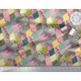 thumbnail image 2 of Soimoi Tissu de Soie Léopard & Argyle Patchwork Tissu Imprimé par la Cour 42 Pouces de Large, 2 of 3