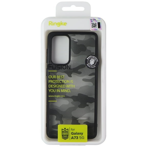 Ringke Fusion X Series Case for Samsung Galaxy A73 5G - Clear/Black Camo