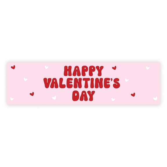 Koyal Wholesale Red & Pink Retro Valentines Day Banner Cute Party & Classroom Dcor 13x48