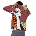 thumbnail image 5 of Calvin And Hobbes Men's Hoodie With Color Drawstrings Sweatshirt Hooded Pullover Print Winter Coat Jacket Medium, 5 of 9