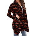 thumbnail image 7 of Kilaqueen Oversized Cardigans for Women Halloween Pumpkin Bat Print Casual Long Sleeve Open Front Knitted Sweater Cardigans Halloween Costumes, 7 of 7