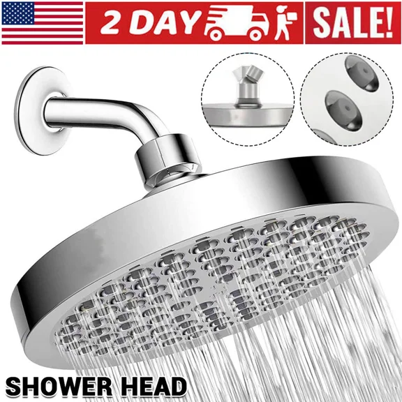 Luxury Shower Head High Pressure Waterfall Bathroom Showerhead Adjustable Angles